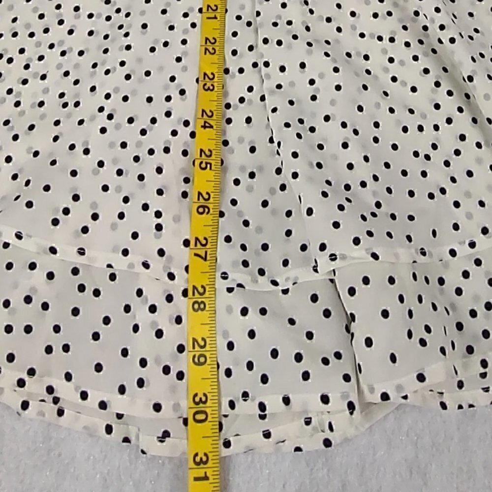 Zaful Black & White Spotted Belted Peplum Ruffle Bottom Romper Size 4 NWT - Picture 8 of 13